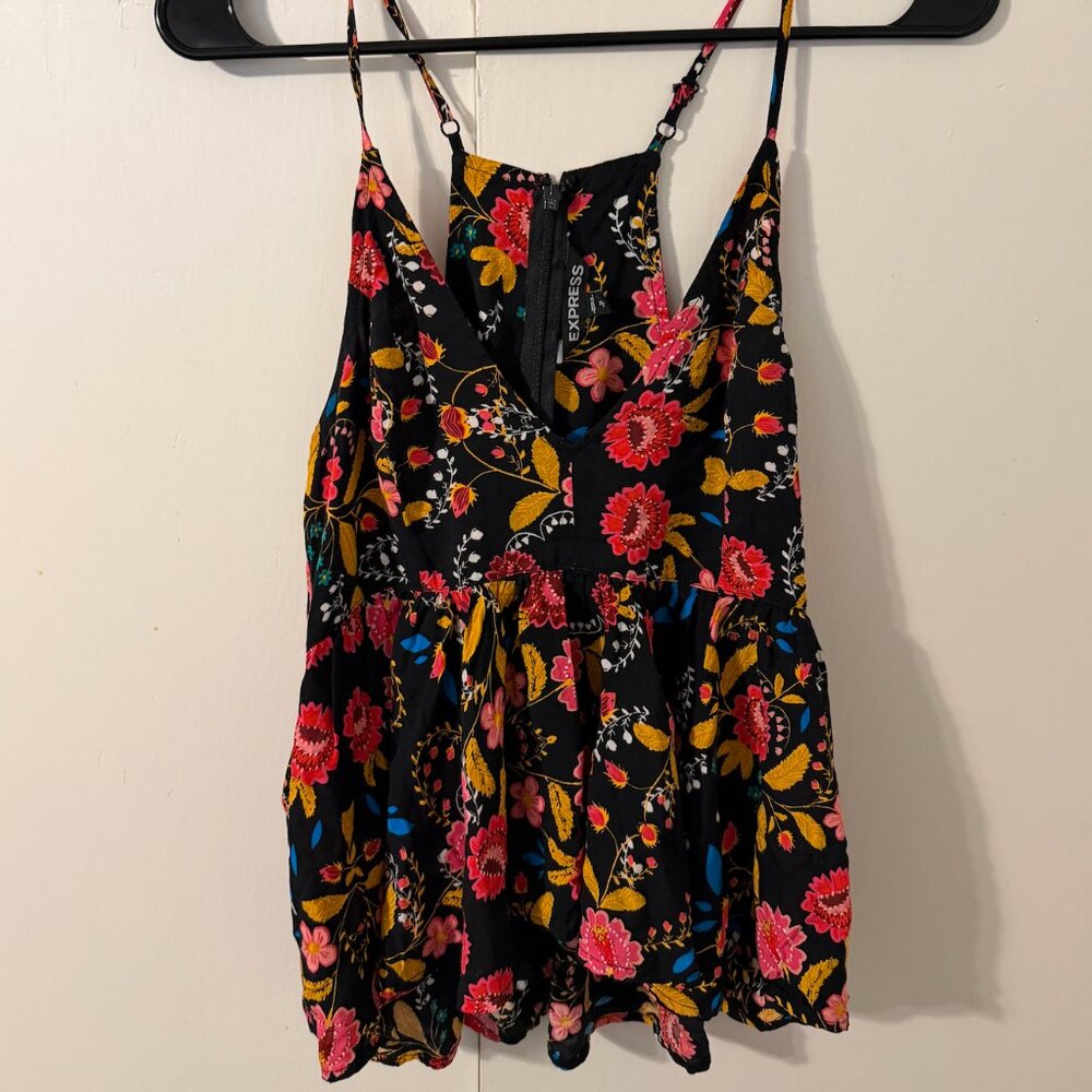 Express floral babydoll cami top